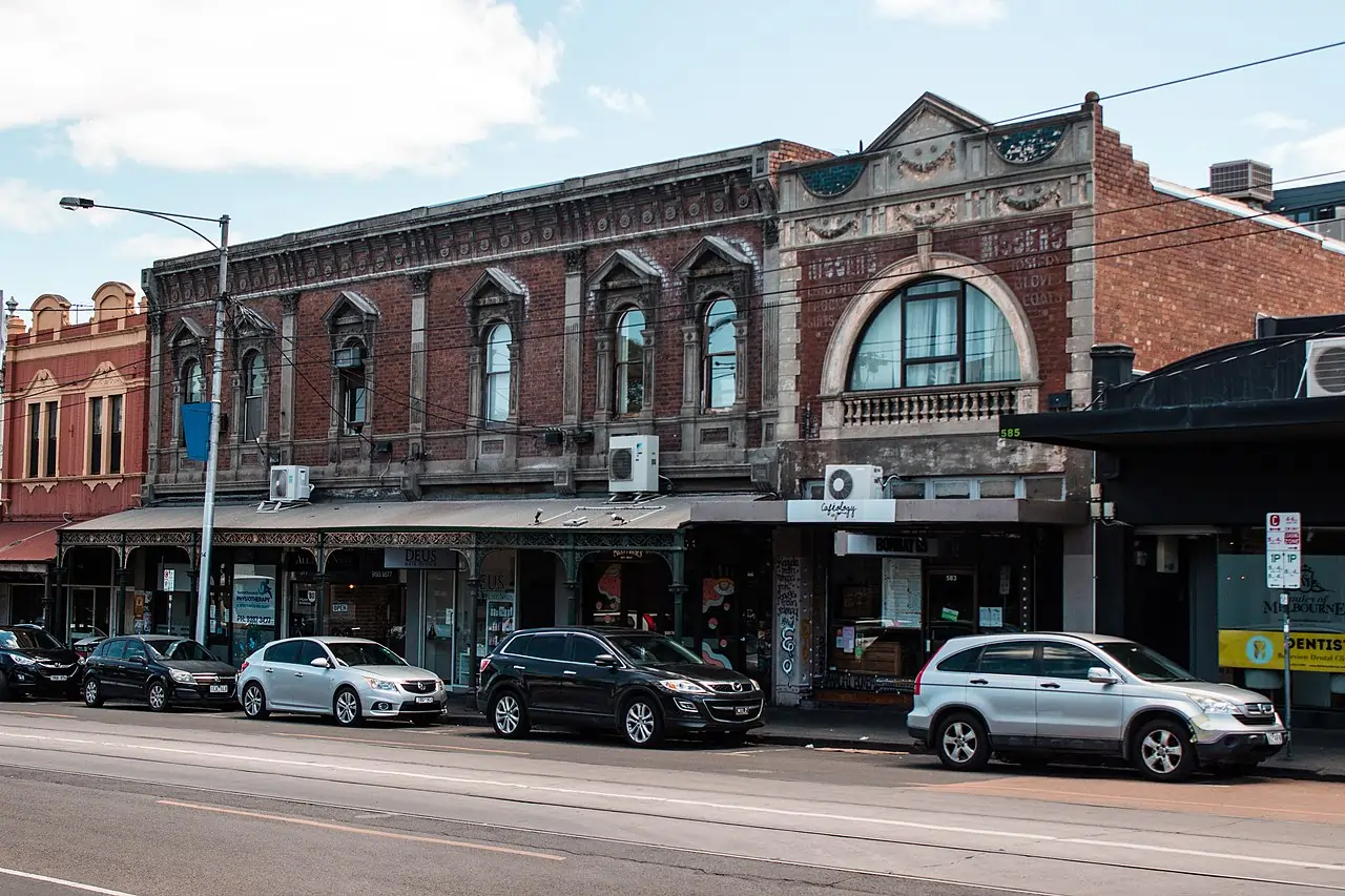 Heritage buildings on Sydney Road, Brunswick