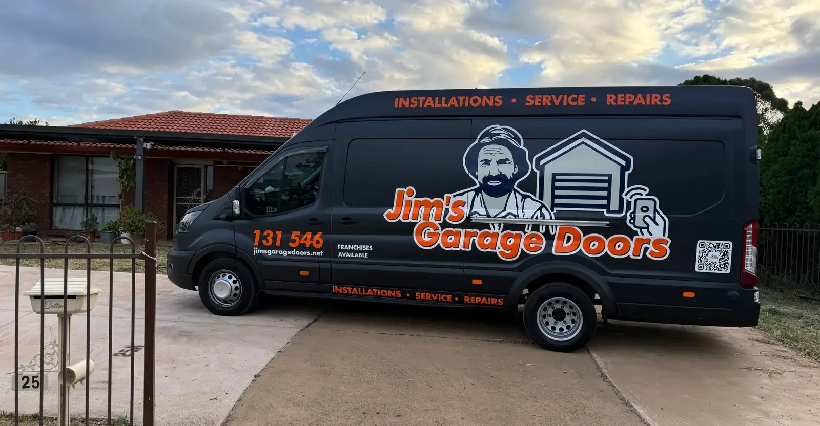Jim’s Garage Doors service vehicle for garage door repairs in Perth and Western Australia