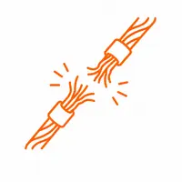 Snapped or frayed garage door cables