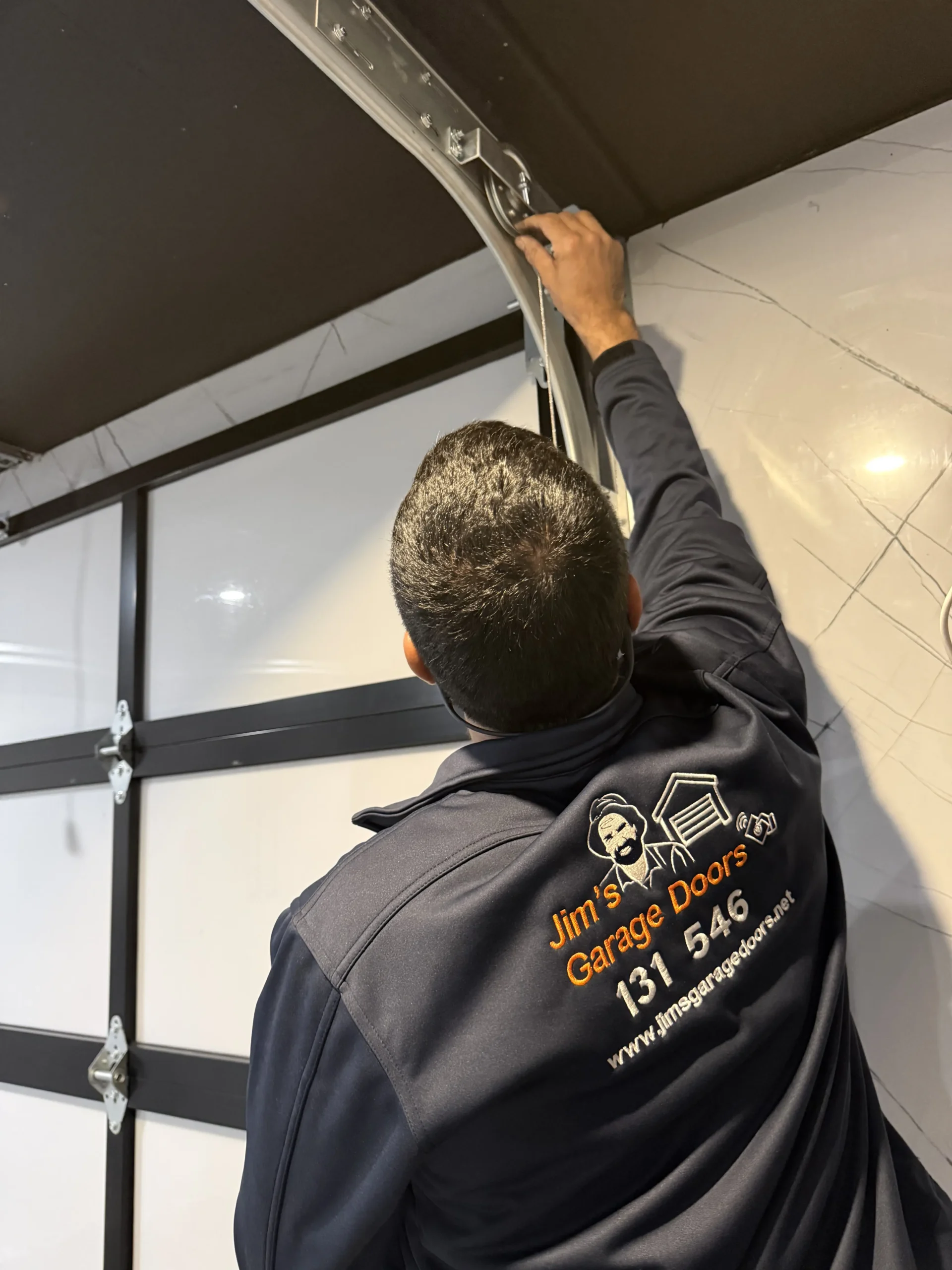 Garage door track repairs
