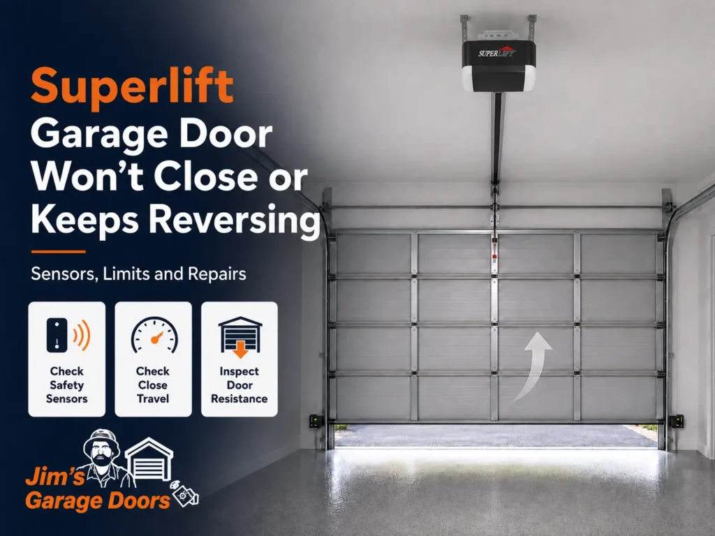 Superlift Garage Door Won’t Close or Keeps Reversing