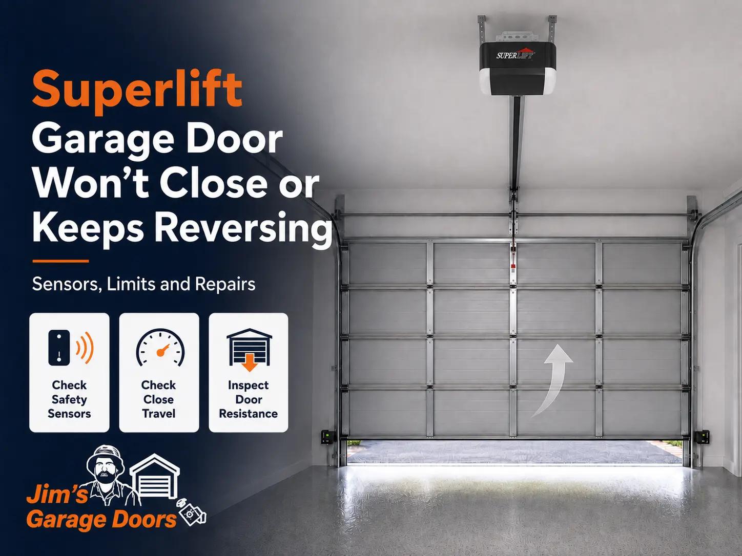Superlift Garage Door Won’t Close or Keeps Reversing
