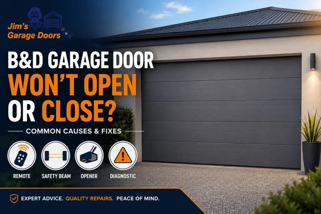 B&D Garage Door Won’t Open or Close