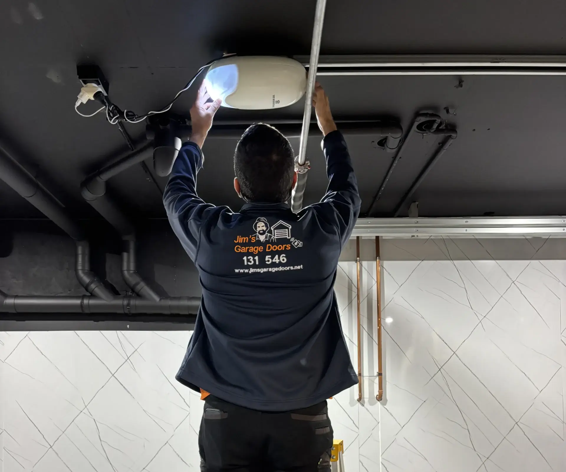 Automatic garage door for a residential home