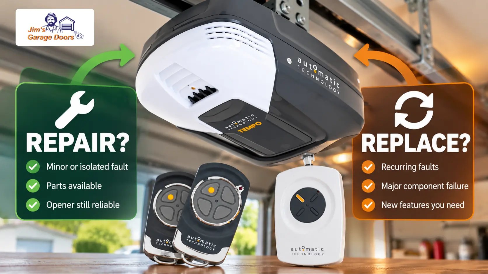 Automatic Technology Garage Door Opener Repair or Replace