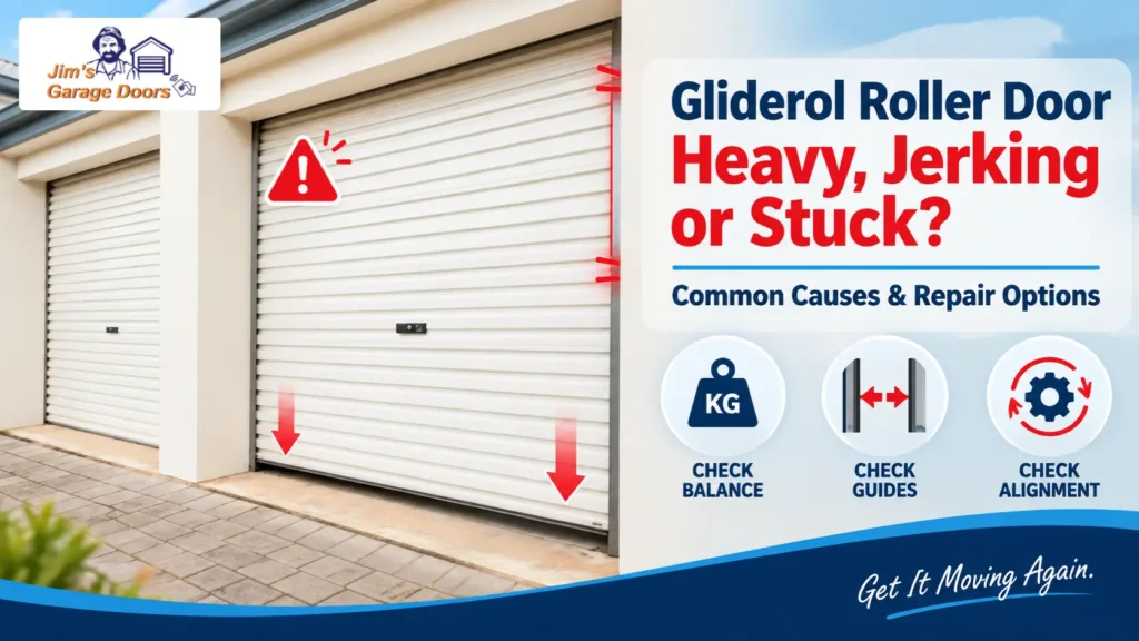 Gliderol Roller Door Heavy, Jerking or Stuck