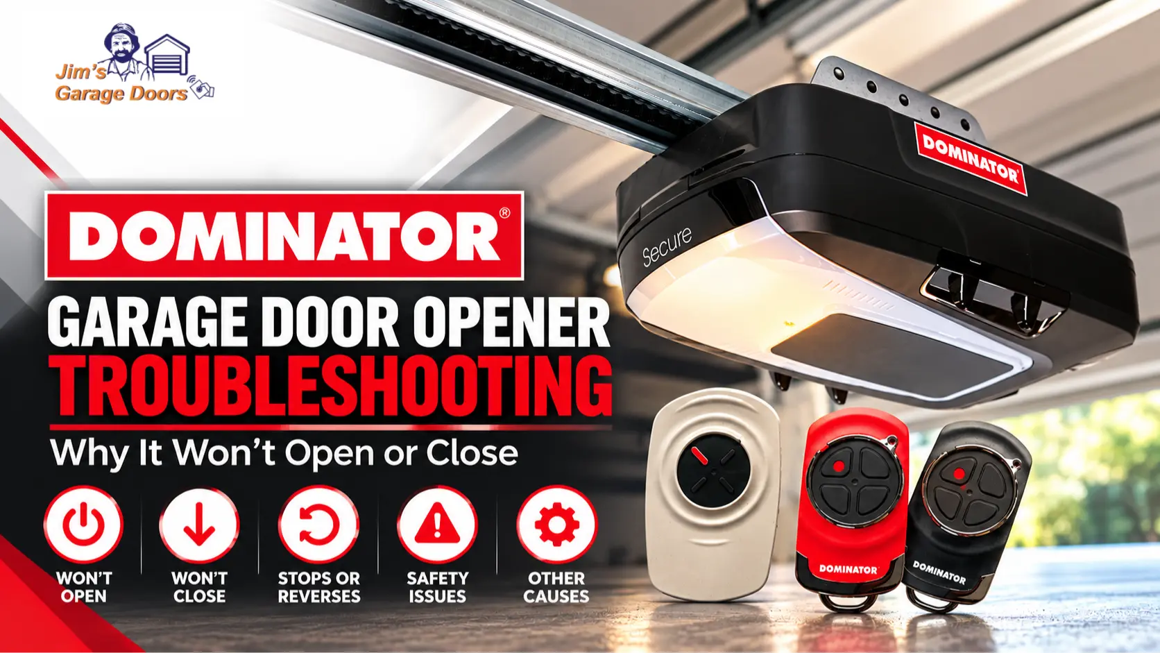 DOMINATOR Garage Door Opener Troubleshooting